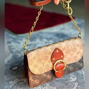Coach Brown and Tan Crossbody Bag